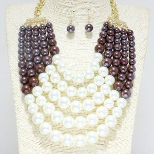 Brown, Pearl Necklace